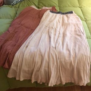 Bundle two Garnet Hill gauze long skirts